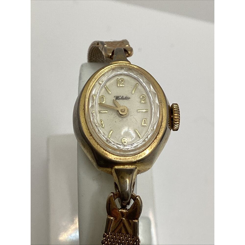 Webster Swiss Gold Tone Mechanical Watch For Parts Or Repair